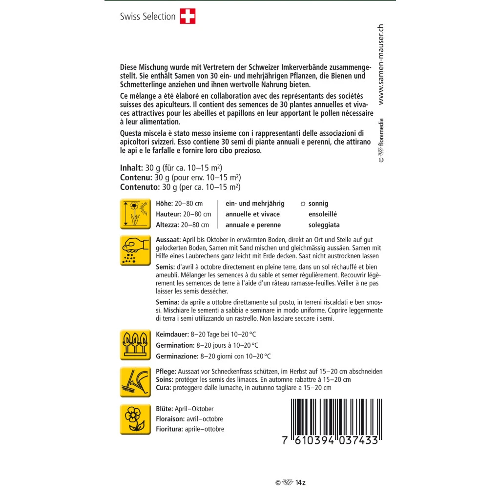 Blumenmischung 'Bienenweide' Samen 4 Blumenmischung 'Bienenweide' Samen – Bild 2