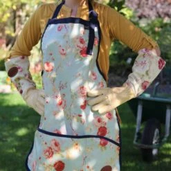 Lange Gartenschürze 'Floral'