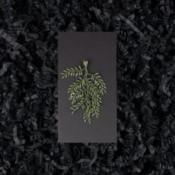 Gestickte Olivenbaumzweig Brosche