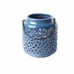 ESSCHERT DESIGN Windlichter Sortiment Von 3 Stück -Saemereien windlichter in blautoene sortiment von 3 stueck11