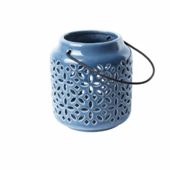 ESSCHERT DESIGN Windlichter Sortiment Von 3 Stück -Saemereien windlichter in blautoene sortiment von 3 stueck12