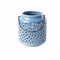 ESSCHERT DESIGN Windlichter Sortiment Von 3 Stück -Saemereien windlichter in blautoene sortiment von 3 stueck6