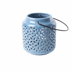 ESSCHERT DESIGN Windlichter Sortiment Von 3 Stück -Saemereien windlichter in blautoene sortiment von 3 stueck8